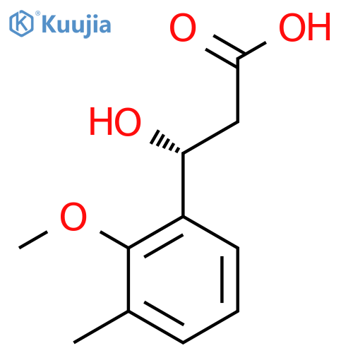 (3R)-3-hydroxy-3-(2-methoxy-3-methylphenyl)propanoic acid structure
