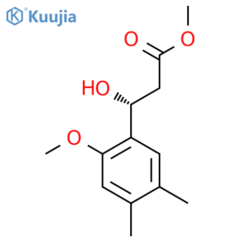 methyl (3R)-3-hydroxy-3-(2-methoxy-4,5-dimethylphenyl)propanoate structure
