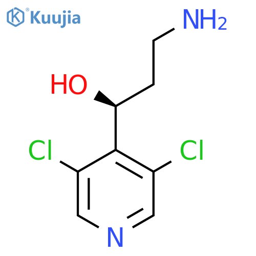(1S)-3-amino-1-(3,5-dichloropyridin-4-yl)propan-1-ol structure