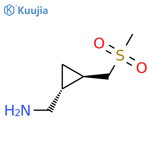 rac-(1R,2R)-2-(methanesulfonylmethyl)cyclopropylmethanamine structure