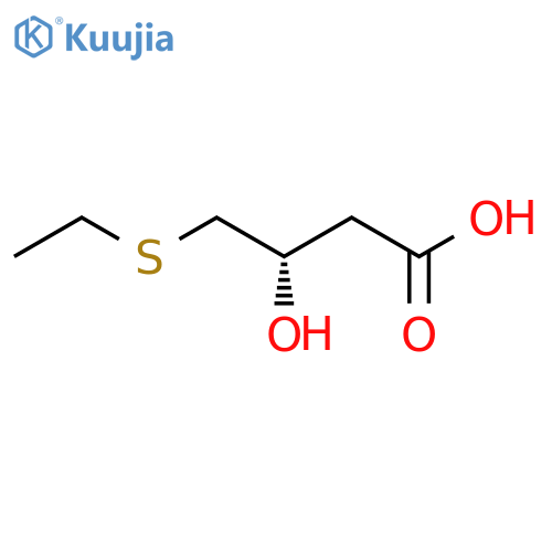(3S)-4-(ethylsulfanyl)-3-hydroxybutanoic acid structure