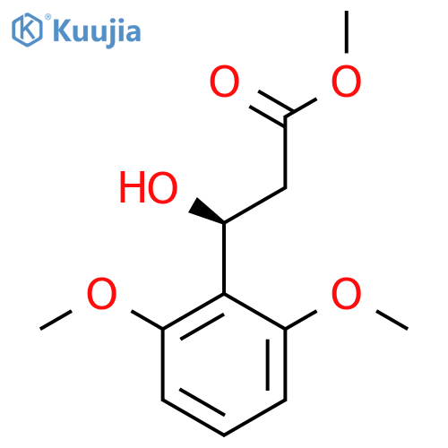 methyl (3S)-3-(2,6-dimethoxyphenyl)-3-hydroxypropanoate structure