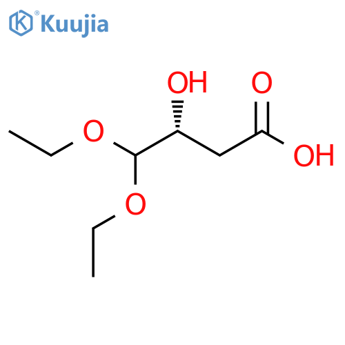 (3R)-4,4-diethoxy-3-hydroxybutanoic acid structure