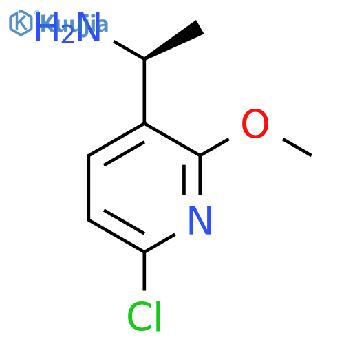 (1S)-1-(6-chloro-2-methoxypyridin-3-yl)ethan-1-amine structure