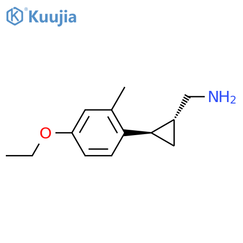 rac-(1R,2R)-2-(4-ethoxy-2-methylphenyl)cyclopropylmethanamine structure