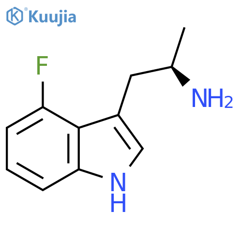 (2R)-1-(4-fluoro-1H-indol-3-yl)propan-2-amine structure