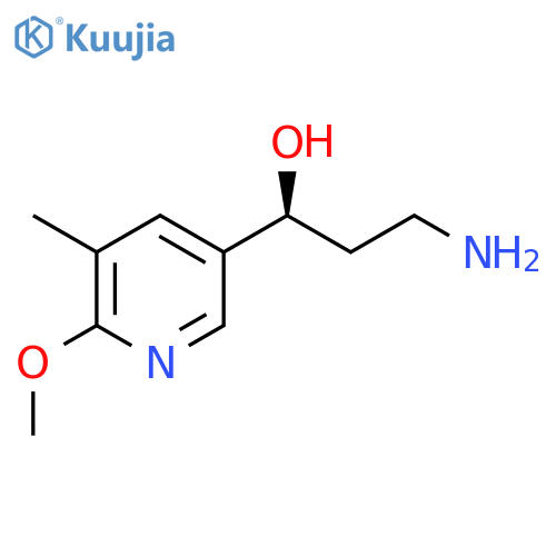 (1S)-3-amino-1-(6-methoxy-5-methylpyridin-3-yl)propan-1-ol structure