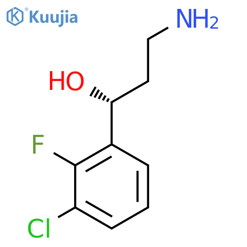 (1R)-3-amino-1-(3-chloro-2-fluorophenyl)propan-1-ol structure