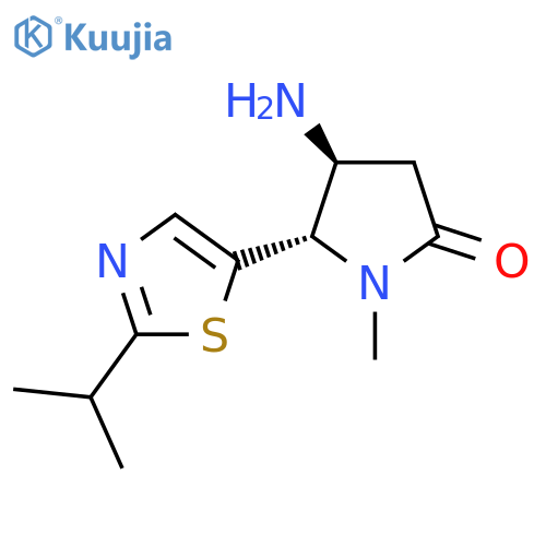 4-amino-1-methyl-5-2-(propan-2-yl)-1,3-thiazol-5-ylpyrrolidin-2-one structure