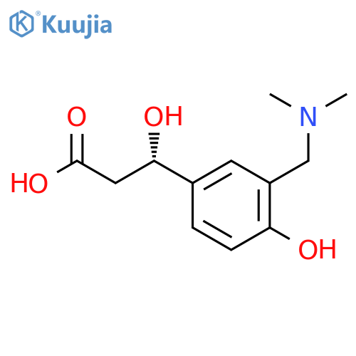 (3S)-3-{3-(dimethylamino)methyl-4-hydroxyphenyl}-3-hydroxypropanoic acid structure
