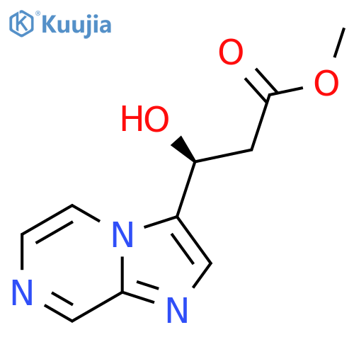 methyl (3S)-3-hydroxy-3-{imidazo1,2-apyrazin-3-yl}propanoate structure
