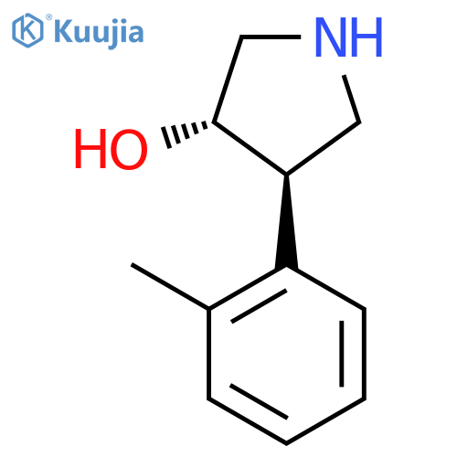 rac-(3R,4S)-4-(2-methylphenyl)pyrrolidin-3-ol structure