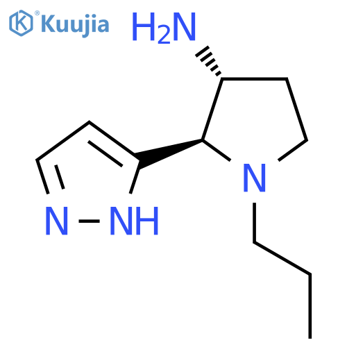 1-propyl-2-(1H-pyrazol-3-yl)pyrrolidin-3-amine structure