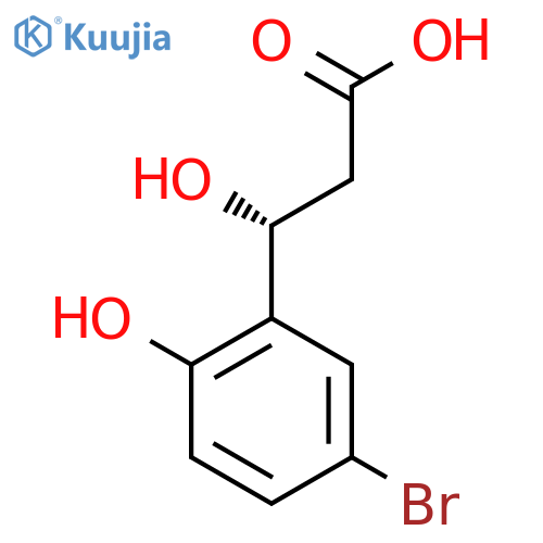 (3R)-3-(5-bromo-2-hydroxyphenyl)-3-hydroxypropanoic acid structure