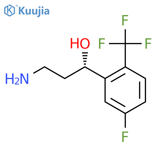 (1S)-3-amino-1-5-fluoro-2-(trifluoromethyl)phenylpropan-1-ol structure