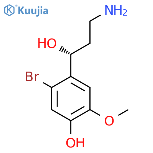 4-(1R)-3-amino-1-hydroxypropyl-5-bromo-2-methoxyphenol structure