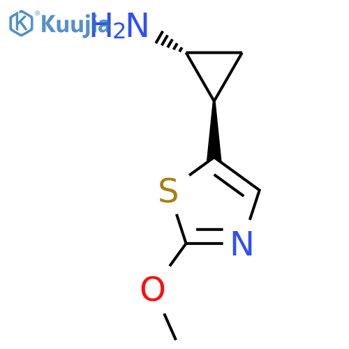 rac-(1R,2R)-2-(2-methoxy-1,3-thiazol-5-yl)cyclopropan-1-amine structure