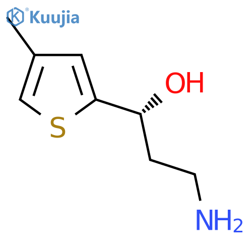 (1R)-3-amino-1-(4-methylthiophen-2-yl)propan-1-ol structure