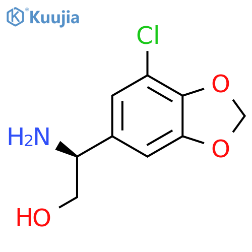 (2S)-2-amino-2-(7-chloro-1,3-dioxaindan-5-yl)ethan-1-ol structure