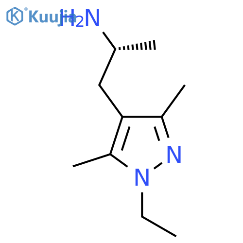 (2R)-1-(1-ethyl-3,5-dimethyl-1H-pyrazol-4-yl)propan-2-amine structure