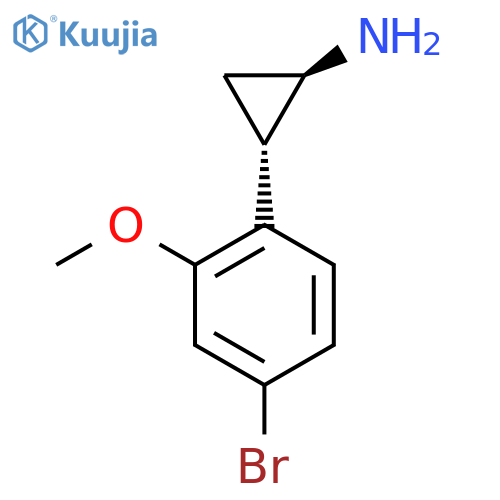 rac-(1R,2S)-2-(4-bromo-2-methoxyphenyl)cyclopropan-1-amine structure