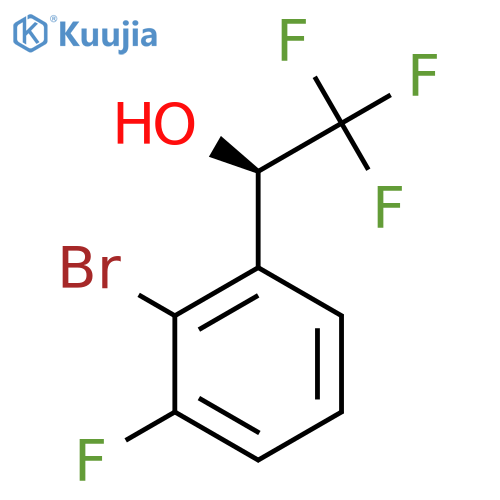 (1R)-1-(2-bromo-3-fluorophenyl)-2,2,2-trifluoroethan-1-ol structure