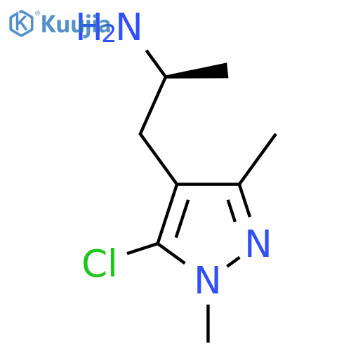 (2S)-1-(5-chloro-1,3-dimethyl-1H-pyrazol-4-yl)propan-2-amine structure