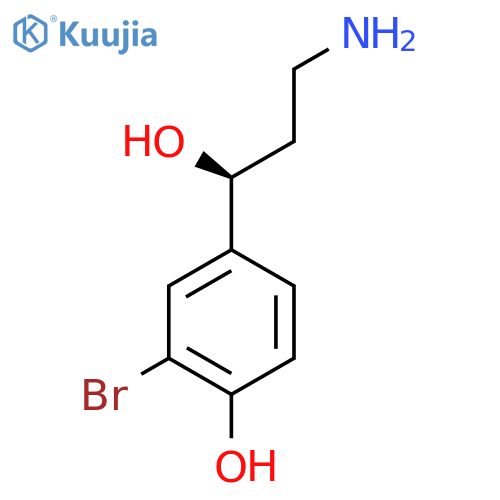 4-(1S)-3-amino-1-hydroxypropyl-2-bromophenol structure