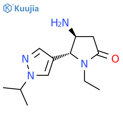 4-amino-1-ethyl-5-1-(propan-2-yl)-1H-pyrazol-4-ylpyrrolidin-2-one structure