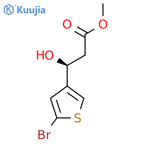 methyl (3S)-3-(5-bromothiophen-3-yl)-3-hydroxypropanoate structure