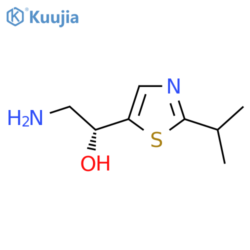 (1R)-2-amino-1-2-(propan-2-yl)-1,3-thiazol-5-ylethan-1-ol structure