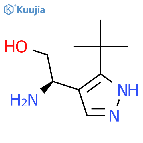 (2R)-2-amino-2-(3-tert-butyl-1H-pyrazol-4-yl)ethan-1-ol structure