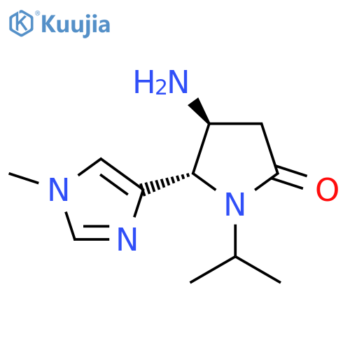 4-amino-5-(1-methyl-1H-imidazol-4-yl)-1-(propan-2-yl)pyrrolidin-2-one structure