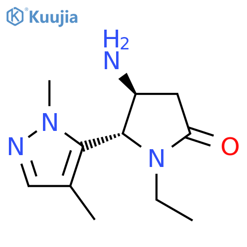 4-amino-5-(1,4-dimethyl-1H-pyrazol-5-yl)-1-ethylpyrrolidin-2-one structure