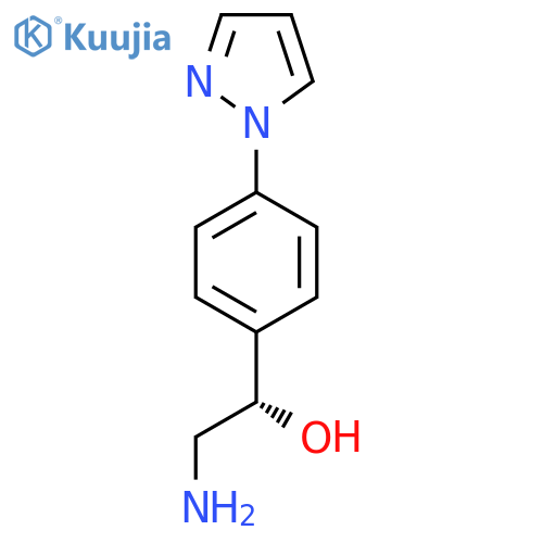 (1S)-2-amino-1-4-(1H-pyrazol-1-yl)phenylethan-1-ol structure