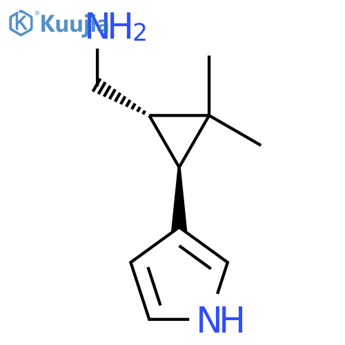 rac-(1R,3R)-2,2-dimethyl-3-(1H-pyrrol-3-yl)cyclopropylmethanamine structure