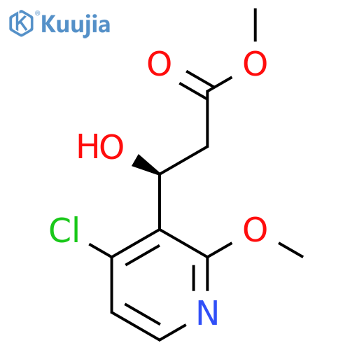 methyl (3S)-3-(4-chloro-2-methoxypyridin-3-yl)-3-hydroxypropanoate structure