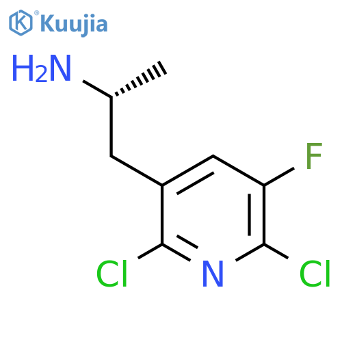 (2R)-1-(2,6-dichloro-5-fluoropyridin-3-yl)propan-2-amine structure