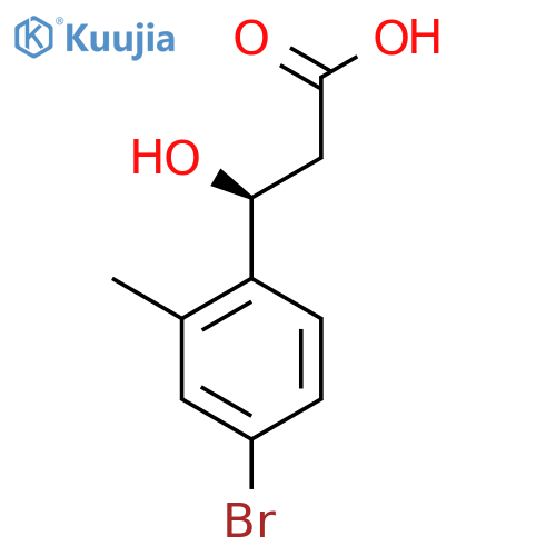 (3S)-3-(4-bromo-2-methylphenyl)-3-hydroxypropanoic acid structure