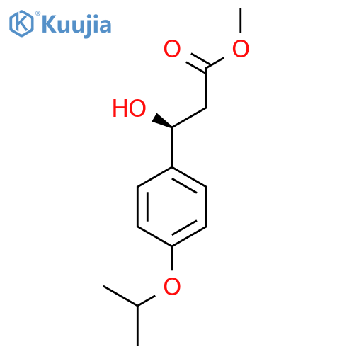 methyl (3S)-3-hydroxy-3-4-(propan-2-yloxy)phenylpropanoate structure