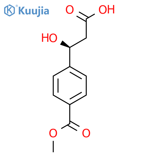 (3S)-3-hydroxy-3-4-(methoxycarbonyl)phenylpropanoic acid structure