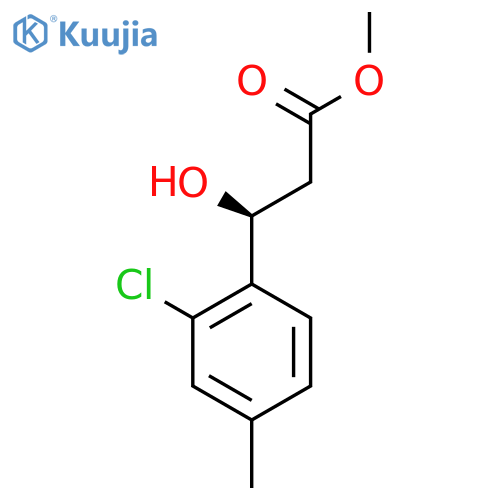 methyl (3S)-3-(2-chloro-4-methylphenyl)-3-hydroxypropanoate structure