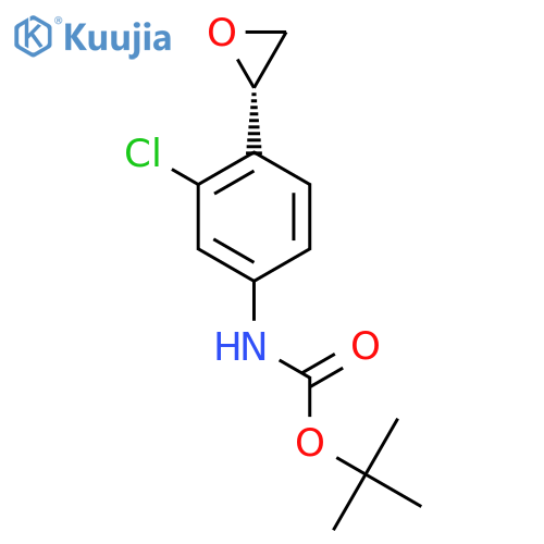 tert-butyl N-{3-chloro-4-[(2S)-oxiran-2-yl]phenyl}carbamate structure
