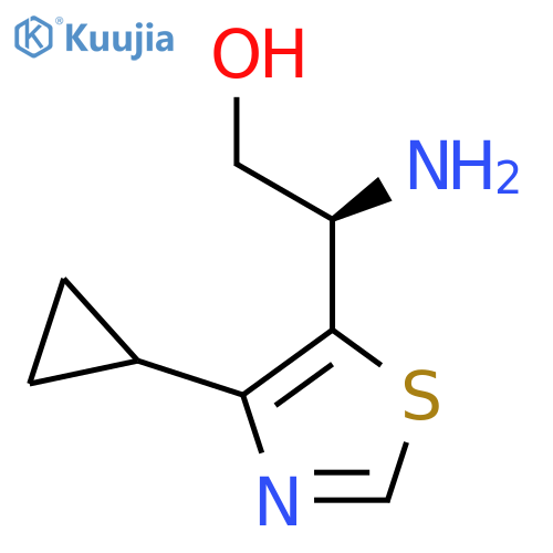 (2R)-2-amino-2-(4-cyclopropyl-1,3-thiazol-5-yl)ethan-1-ol structure