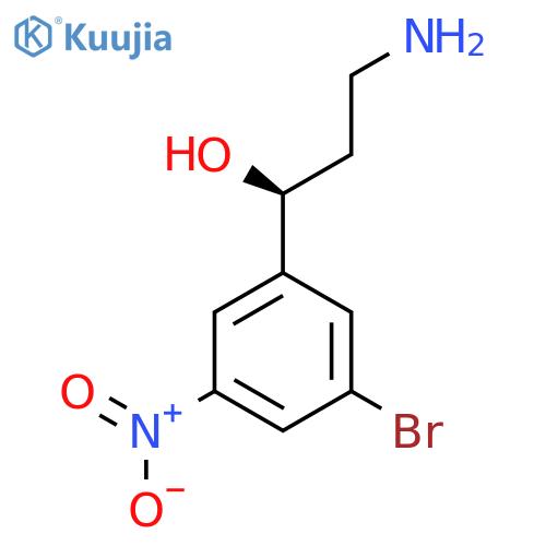 (1S)-3-amino-1-(3-bromo-5-nitrophenyl)propan-1-ol structure