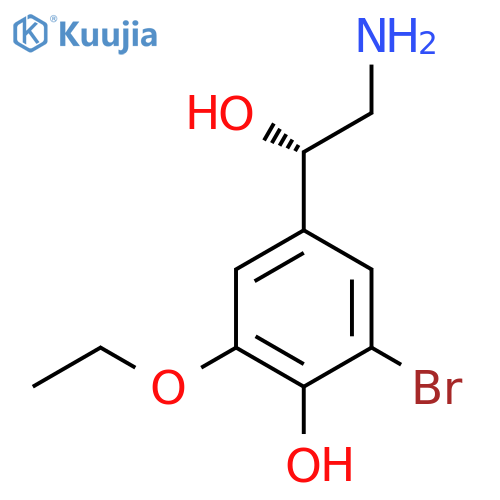 4-(1S)-2-amino-1-hydroxyethyl-2-bromo-6-ethoxyphenol structure