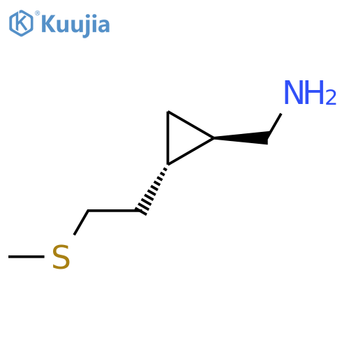 rac-(1R,2S)-2-2-(methylsulfanyl)ethylcyclopropylmethanamine structure