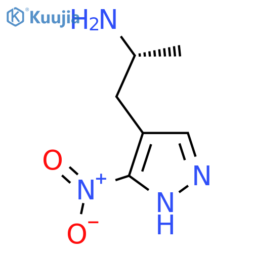 (2R)-1-(3-nitro-1H-pyrazol-4-yl)propan-2-amine structure