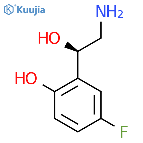 2-(1R)-2-amino-1-hydroxyethyl-4-fluorophenol structure