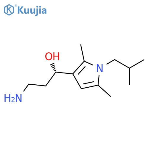 (1S)-3-amino-1-2,5-dimethyl-1-(2-methylpropyl)-1H-pyrrol-3-ylpropan-1-ol structure